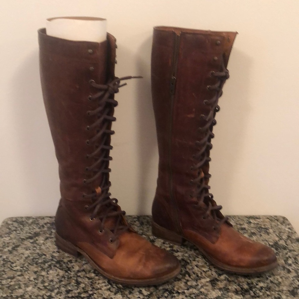 Frye lace up boots
